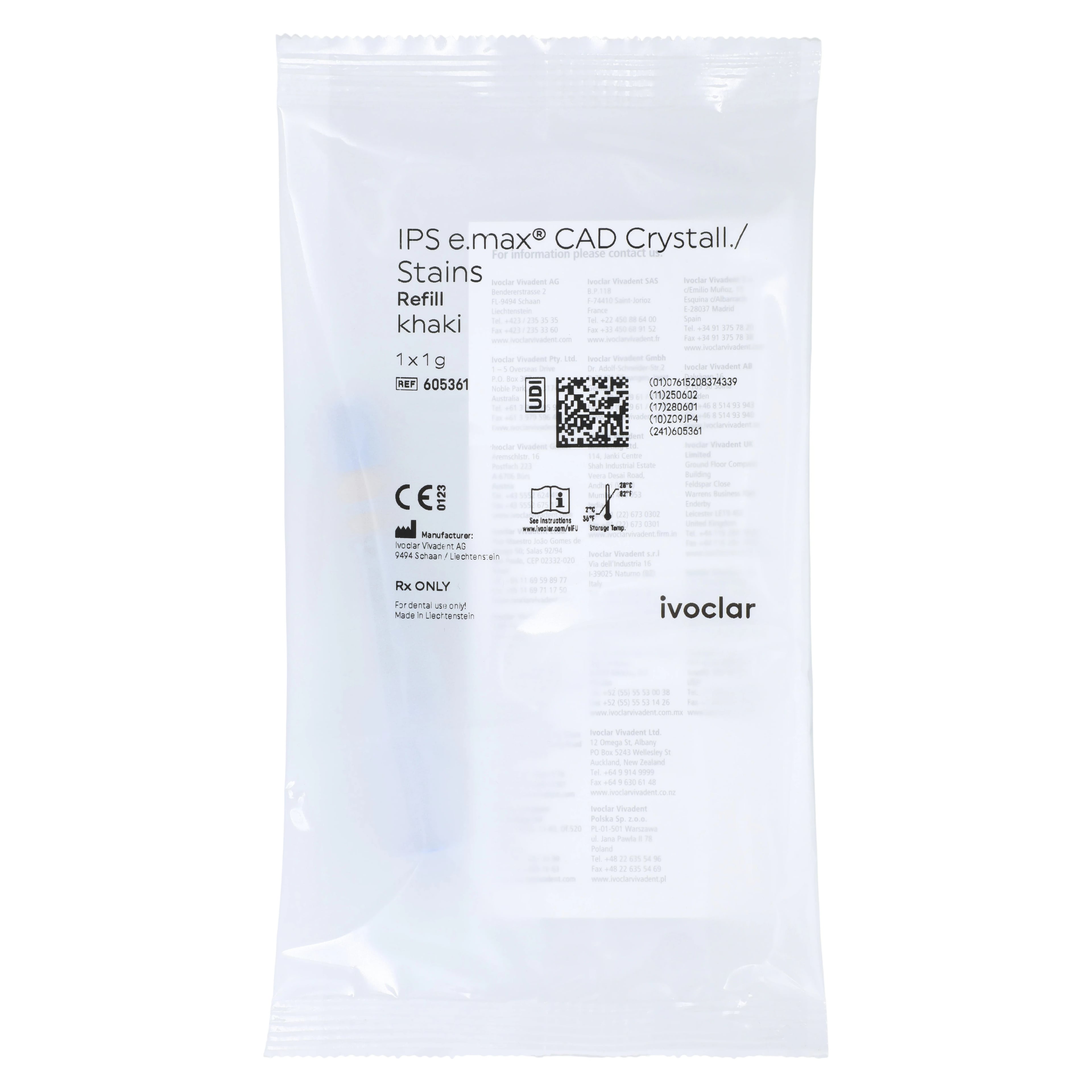 IPS e.max CAD Crystall Stains, Khaki, 1g Syringe Refill