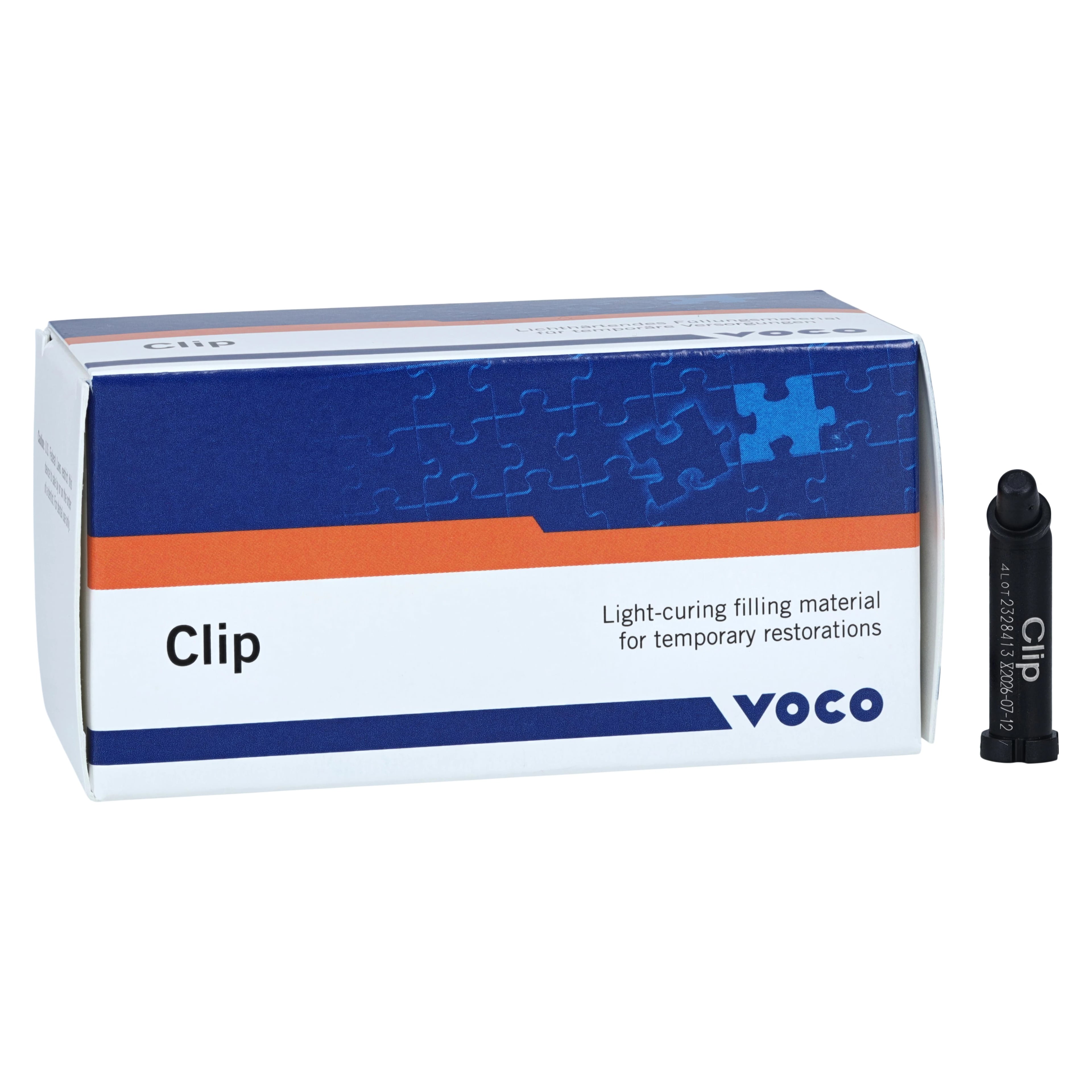 VOCO Clip Light-Cured Provisional Filling Material, Capsules, 0.25 g, Pack of 25, 1287
