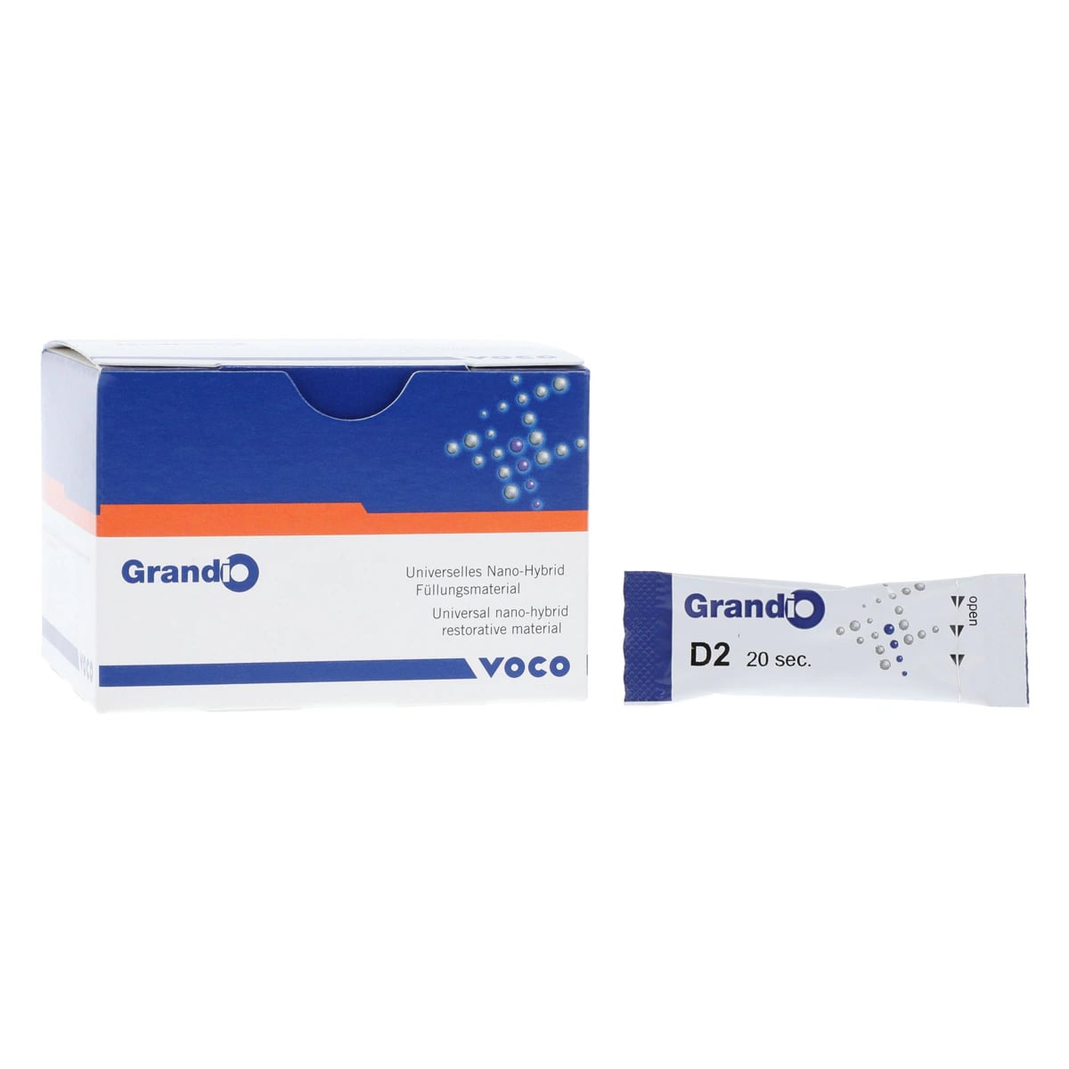 Grandio Universal Nanohybrid Composite, Light-Cure, Capsule Refill, 0.25 g, Shade D2, 20/Pk, 1855