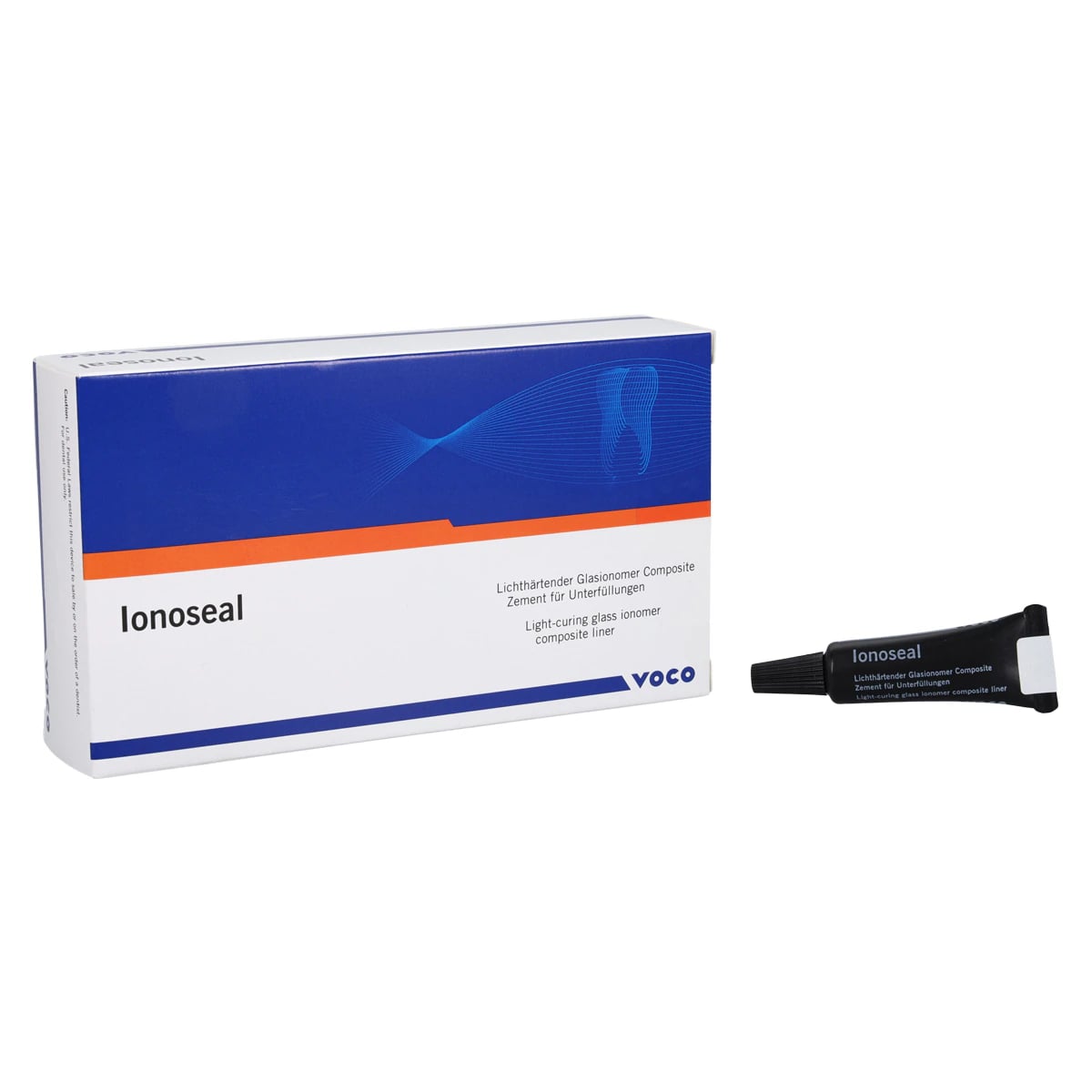 VOCO Ionoseal Glass Ionomer Cavity Liner, Light-Cured, 4g Tubes, 2/Pkg, 1126