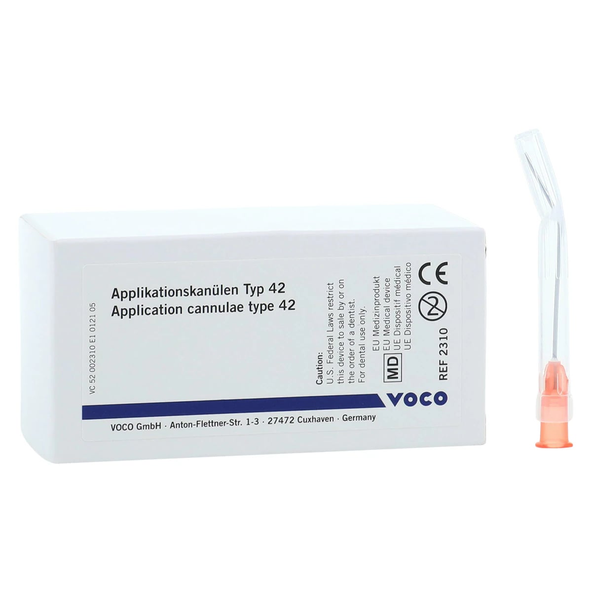 VOCO Vococid Intraoral Tips Type 42, 22 Gauge, Red, 30/Pkg