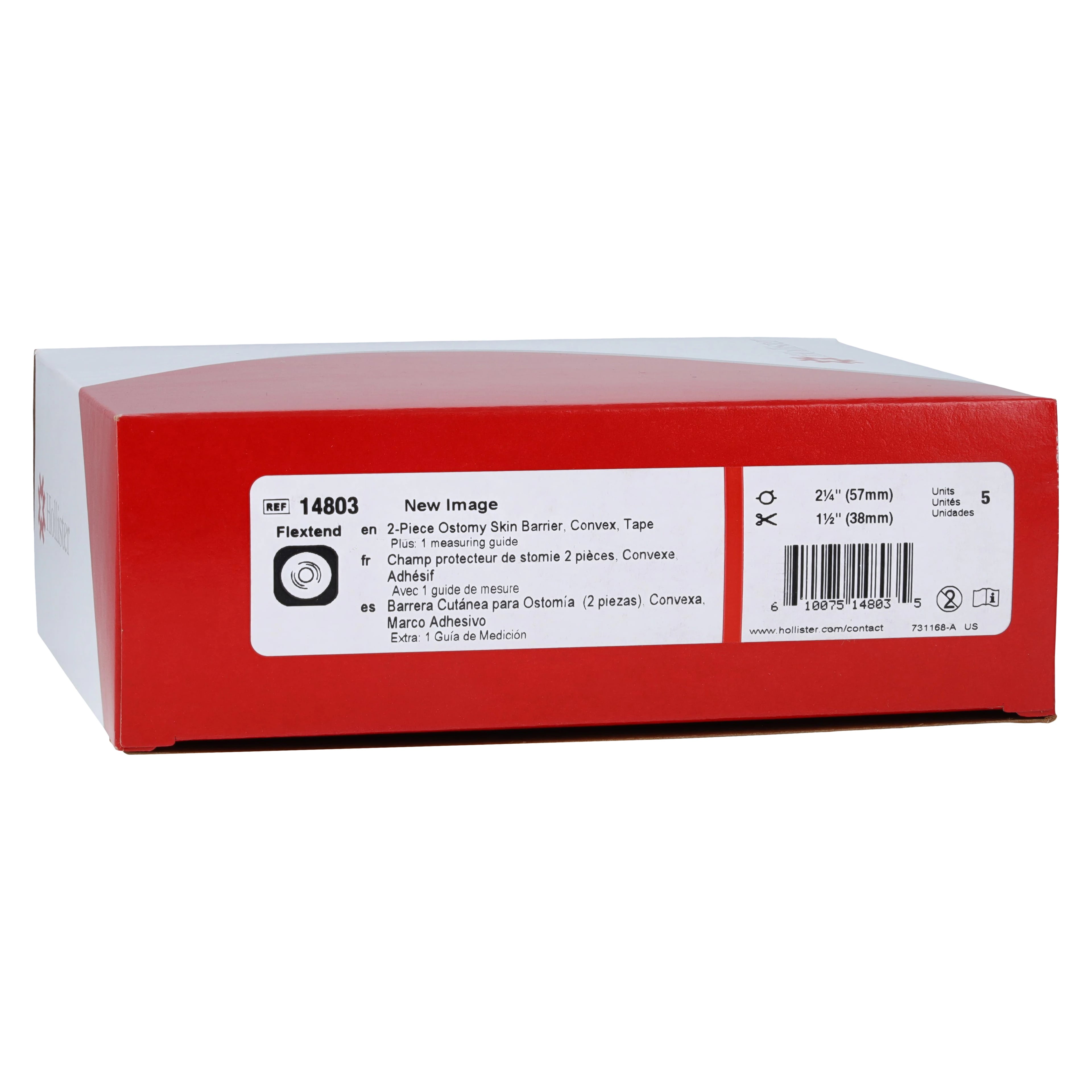 Hollister New Image 2-Piece Convex Skin Barrier Flange, Red, Cut-to-Fit