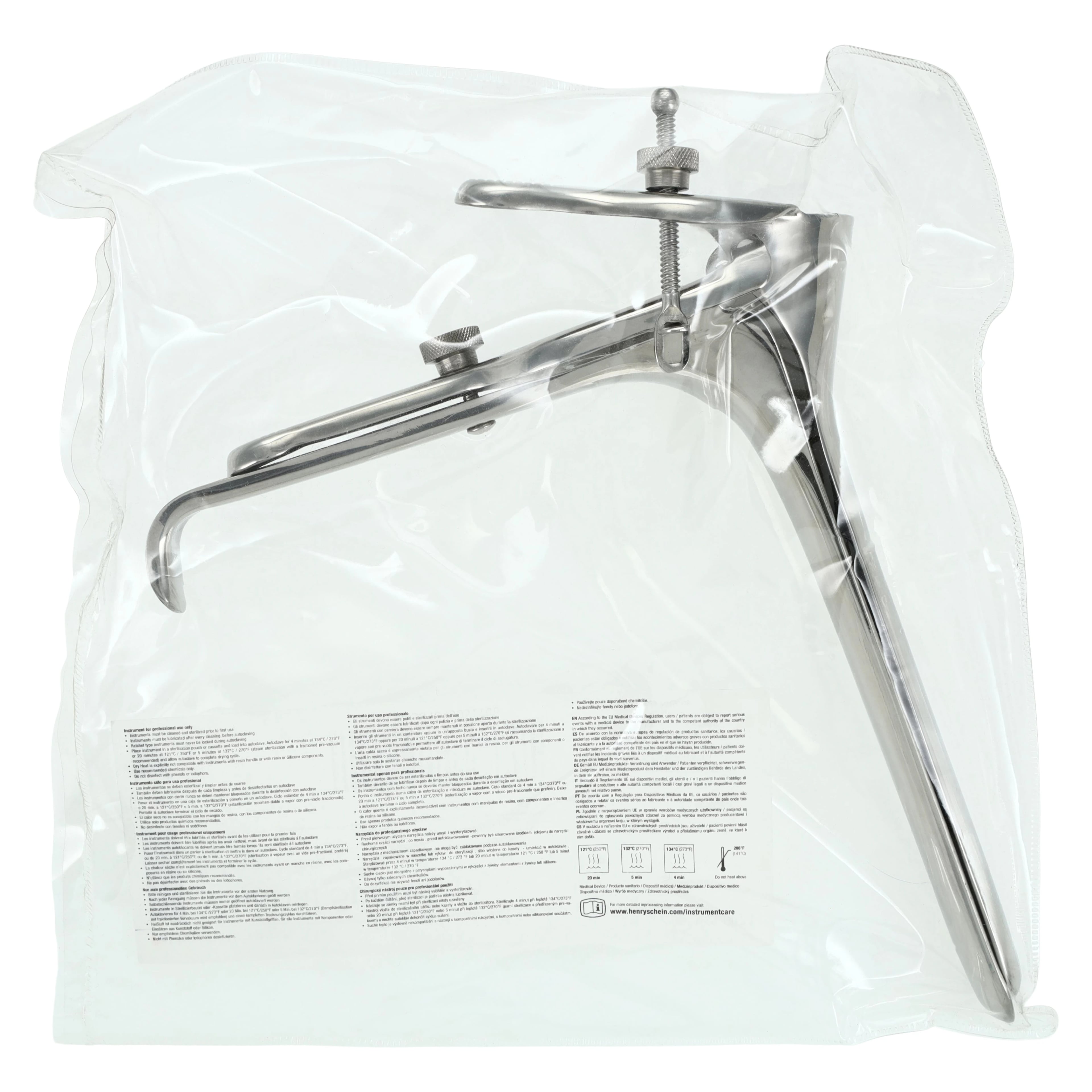 Henry Schein Pederson Vaginal Speculum, Stainless Steel, Extra Large, 26 x 155 mm