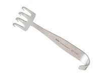 Miltex Freeman Rake Retractor, 4-1/4" x 1-1/4", 4 Prongs, Stainless Steel