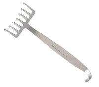 Miltex Coronal Retractor, 7-1/4" Stainless Steel, Offset Prongs, 2-3/4" Wide