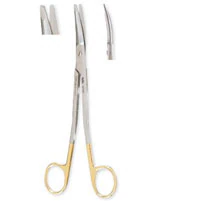 Gorney-Freeman Scissors, Curved, 7-1/4", Tungsten Carbide, Each