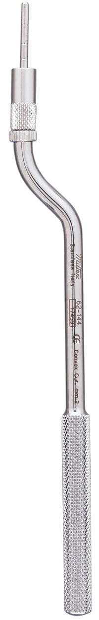 Miltex Convex Osteotome with Stops, Curved, 2 mm, Stainless Steel, 1 Each