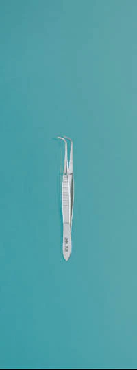 Miltex Eye Dressing Forceps, Full Curved, 4" (3-3/4"), Stainless Steel, Autoclavable, Each