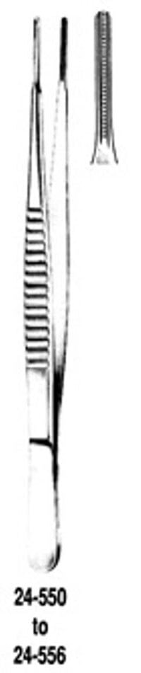 Debakey Thoracic Forceps, Straight, 6" Stainless Steel, Autoclavable, Each