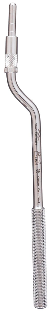 Miltex Convex Osteotome with Stop, Curved, 4 mm, Stainless Steel, 1 Each