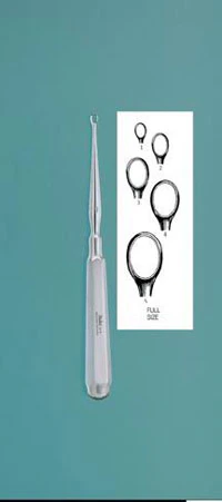 Piffard Dermal Curette Oval, Size 1, 6-1/4", Stainless Steel, Each