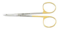 Miltex-Integra Curved Sharp Iris Scissors, 4-1/2", SuperCut/Carb-N-Sert, Tungsten Carbide, Reusable