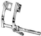 Finochietto Rib Spreader, 8" Standard Curved Arm, Stainless Steel, CVD