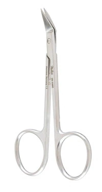Miltex Converse-Wilmer Iris Conjunctival & Utility Scissors, Angled Flat, 4" Stainless Steel, Each