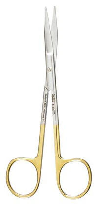 Miltex Goldman-Fox Wound Scissors, 5" Curved, Tungsten Carbide, Serrated Blade
