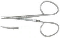 Padgett Iris Scissors, Curved, 3-3/4", Sharp/Sharp, Stainless Steel, Each
