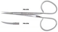 Padgett Iris Scissors, Curved, 4", Sharp/Sharp, Stainless Steel, Each