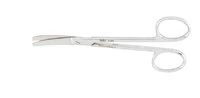 Miltex Wagner Plastic Surgery Scissors, Delicate, Curved, 4-3/4", Stainless Steel, Black/Black, Each