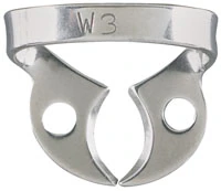 Miltex #W3 Lower Molar Wingless Metal Rubber Dam Clamp, Single Clamp, 76D-W3