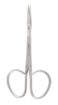 Miltex-Integra Iris Scissors, Straight, Ribbon Handle, 4" (10 cm), Stainless Steel