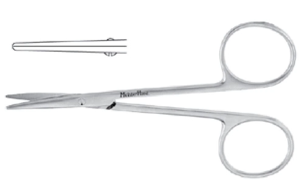 Miltex Meister-Hand Strabismus Scissors, Straight, 4" (10 cm), Stainless Steel