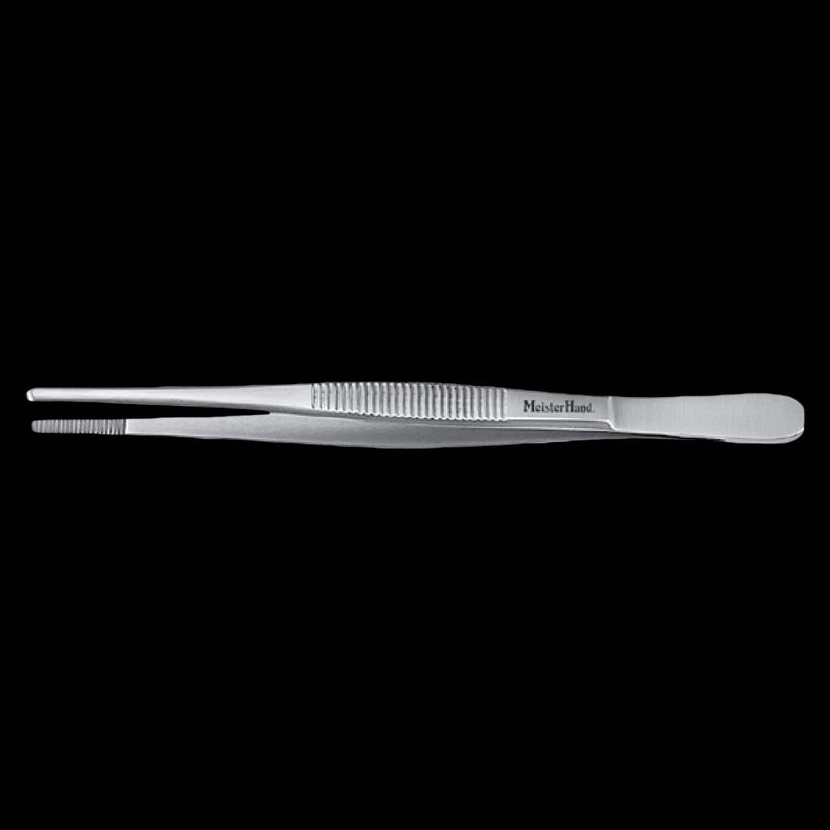 Miltex Meister-Hand Dressing Forceps, Serrated, 8" Stainless Steel, Autoclavable, Each