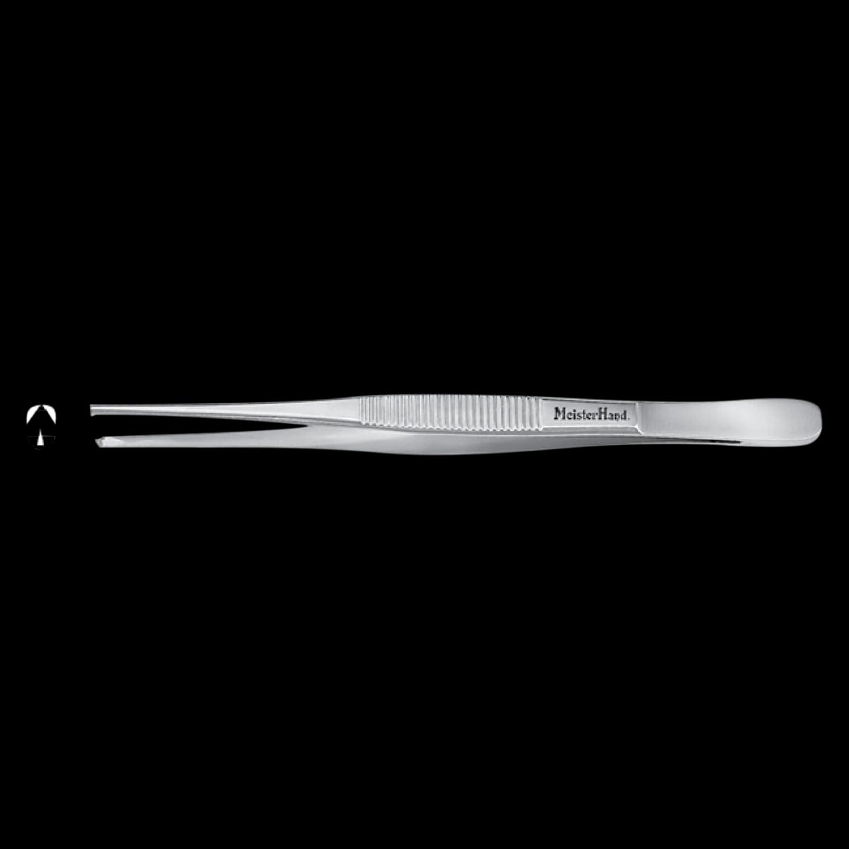 Miltex Meister-Hand Tissue Forceps, 1x2 Teeth, Straight, 5" (12.7 cm), Stainless Steel, Autoclavable