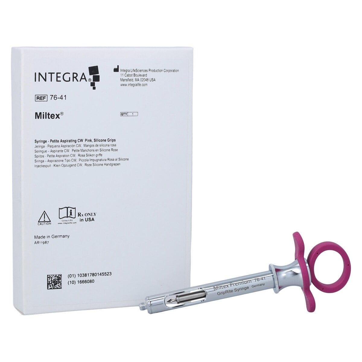 GripRite Aspirating Syringe CW - Petite - Pink, 76-41
