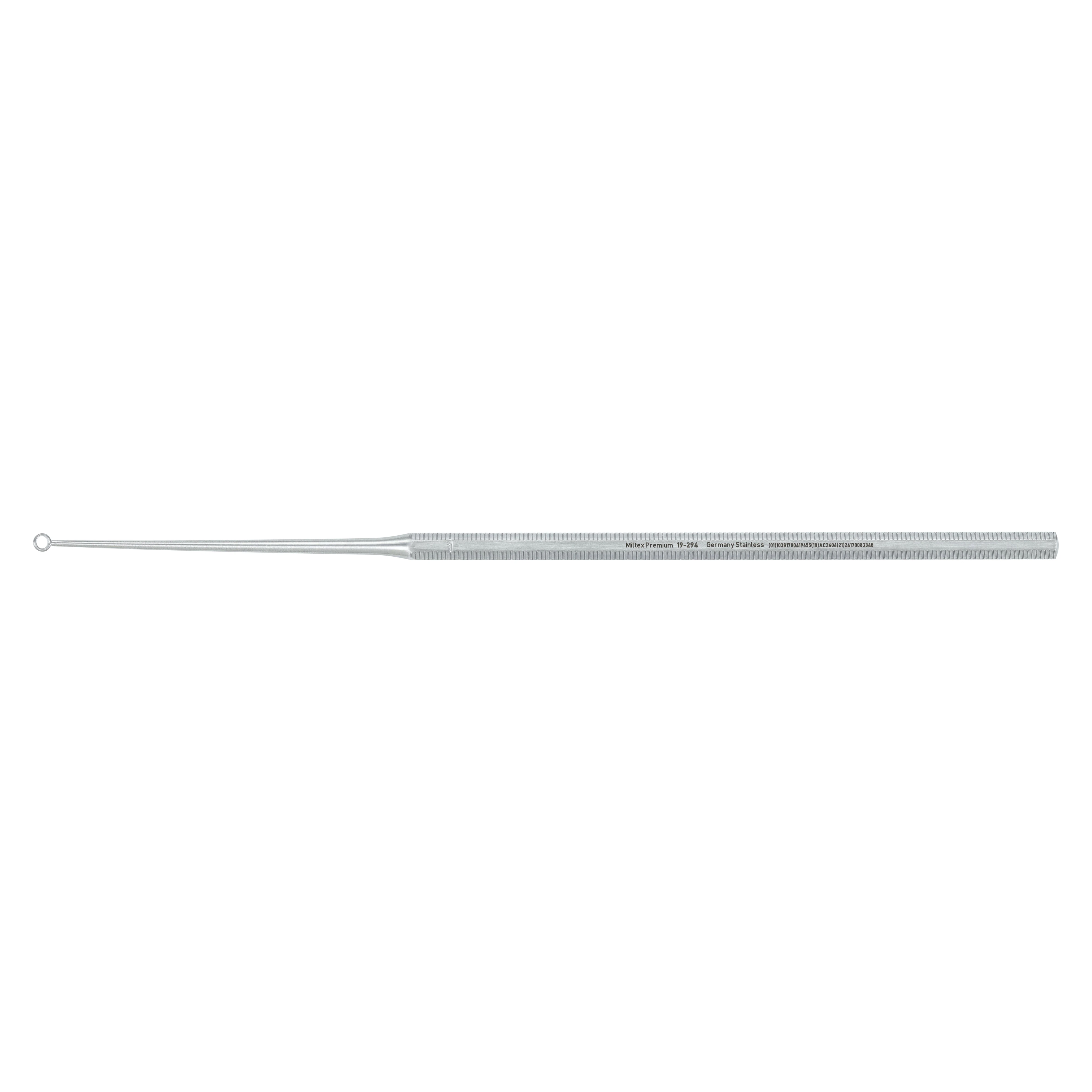 Miltex-Integra Buck Ear Curette, Blunt Angled, Size 1, 6-1/2" Stainless Steel, Each