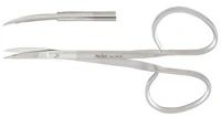 Iris Scissors Curved Standard, 4", Stainless Steel, Ribbon Handle, Each