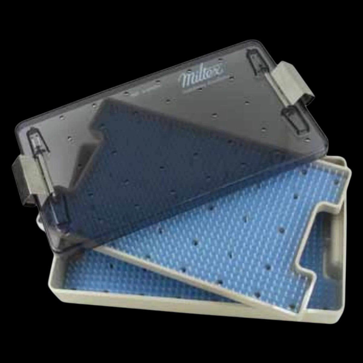Miltex® Instrument Sterilization Tray with Silicone Mat Double Layer, 7" x 11", 3-200200