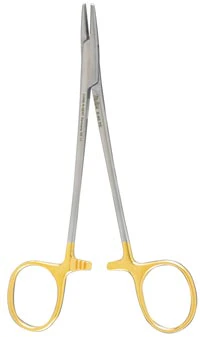 Miltex 5.5" Baumgartner Needle Holder with Serrated Jaws
