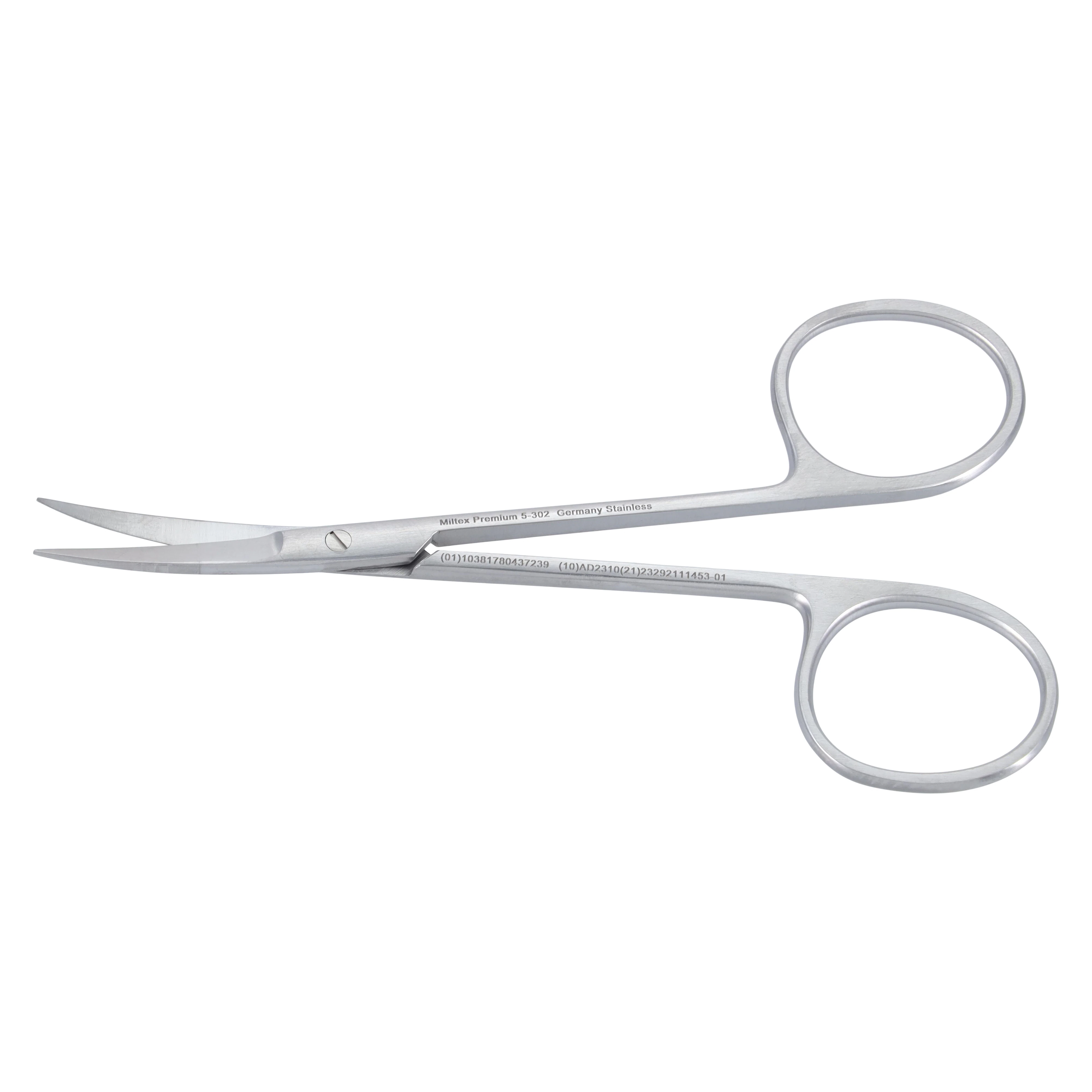 Miltex-Integra Iris Surgical Scissors, 4" Curved, Stainless Steel, Sharp/Sharp, Reusable, Each