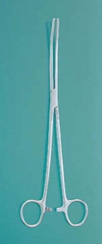 Bozeman Sponge Forceps, Double Curved, 10-1/2" Stainless Steel, Autoclavable