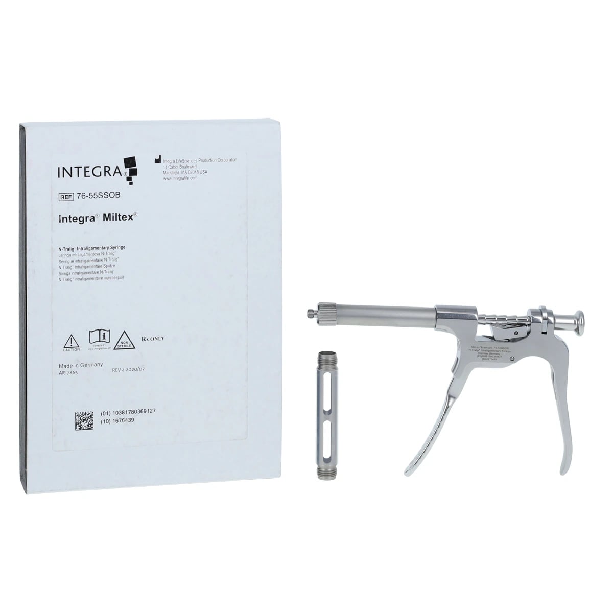N-Tralig Intraligamental Syringe, Stainless Steel, 1.8 ml Cartridge Size, 1/Pk, 76-55SSOB
