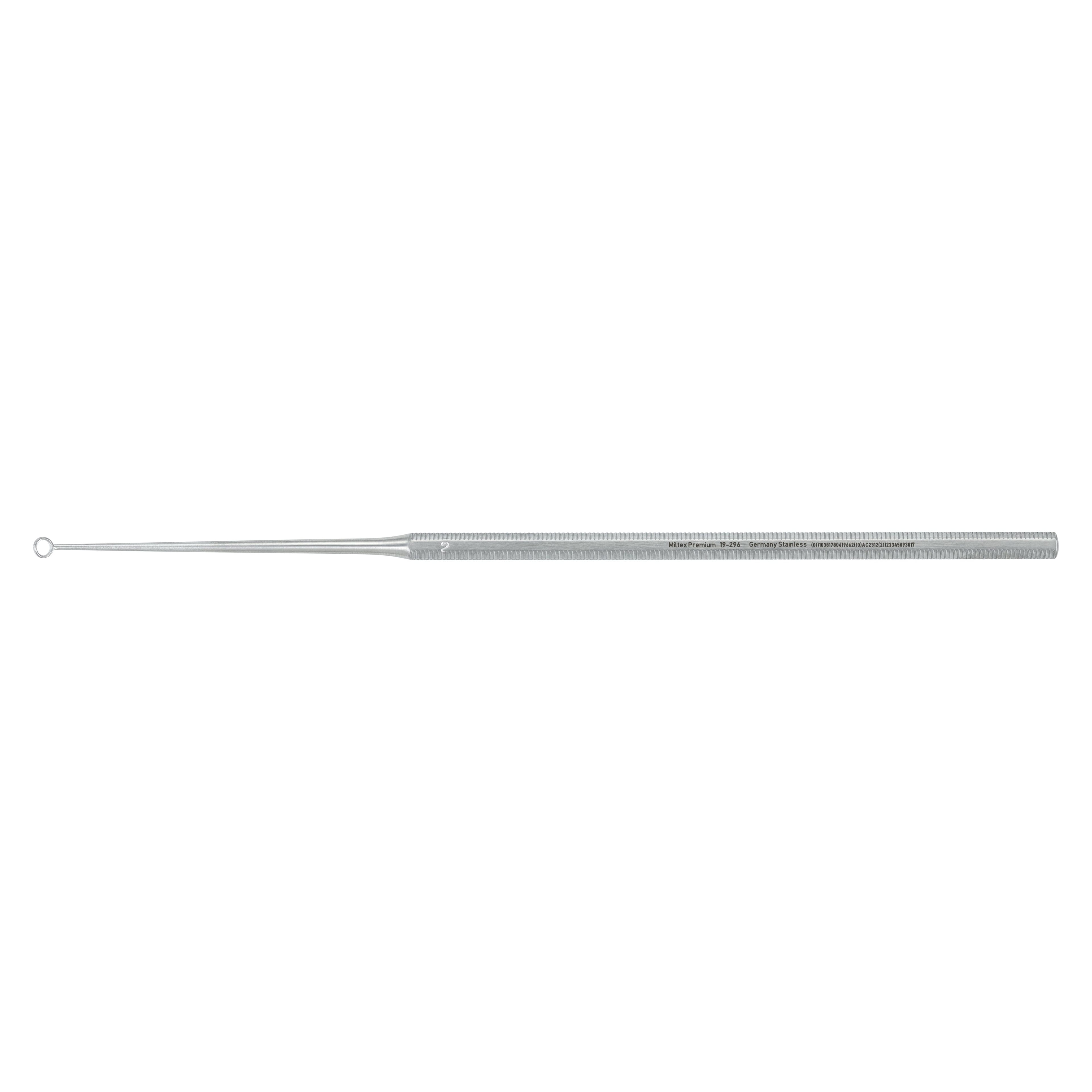 Miltex-Integra Buck Ear Curette, Blunt Angled, Size 2, 6-1/2" Stainless Steel, Each