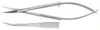 Noyes Ross Iris Scissors Curved, 4.5 in, Sharp/Sharp Tips, Stainless Steel, Each, 18-1516