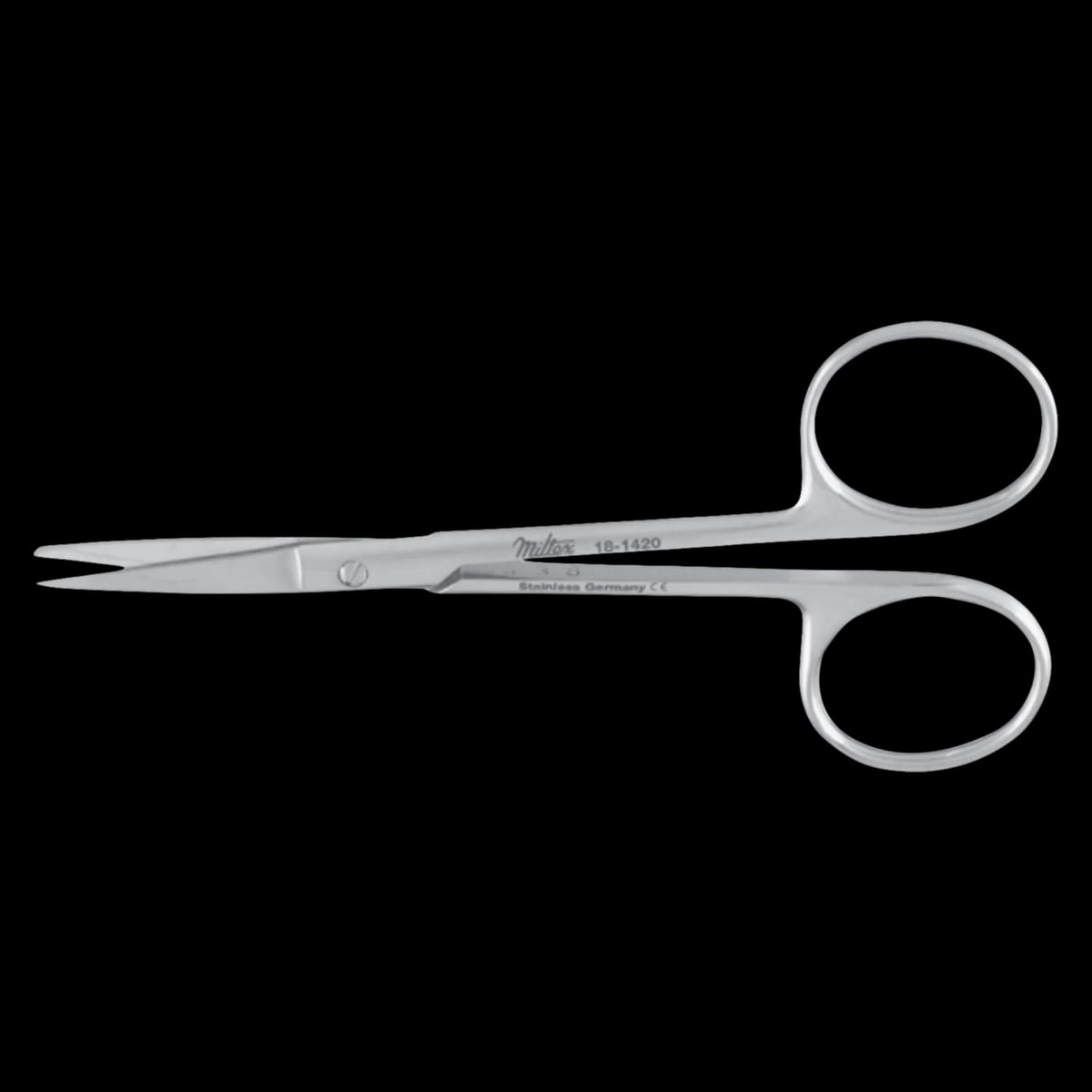 Miltex-Integra Iris Scissors, Straight, 4" (10 cm), Stainless Steel, Autoclavable, Each