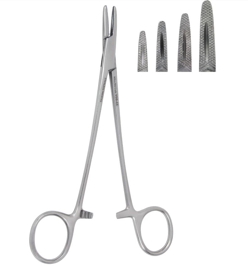 Vantage Mayo-Hegar Needle Holder, Serrated Jaw, 5" (121mm), Stainless Steel, Each, V98-42