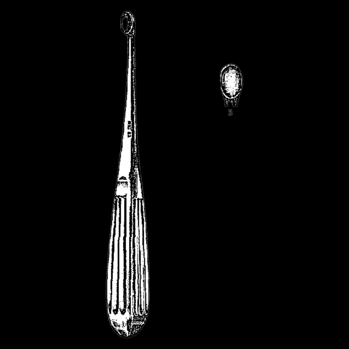 Spratt-Brun Mastoid Curette #3, 6-1/2" Stainless Steel, Each