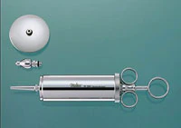 Miltex-Integra Ear Syringe, Chrome Plated Brass, Without Shield