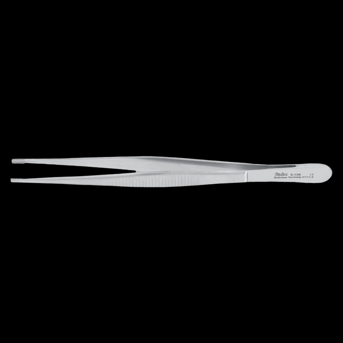 Brown Tissue Forcep, 8" Stainless Steel, Autoclavable, Each