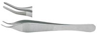 Integra Miltex Adson Dressing Forceps, Angled, 4-3/4" (120mm), Delicate Serrated Jaws, 6-118A