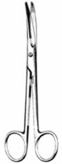 Serratex Mayo Scissors, Curved, 6-3/4" (17 cm), Stainless Steel, Autoclavable, Reusable