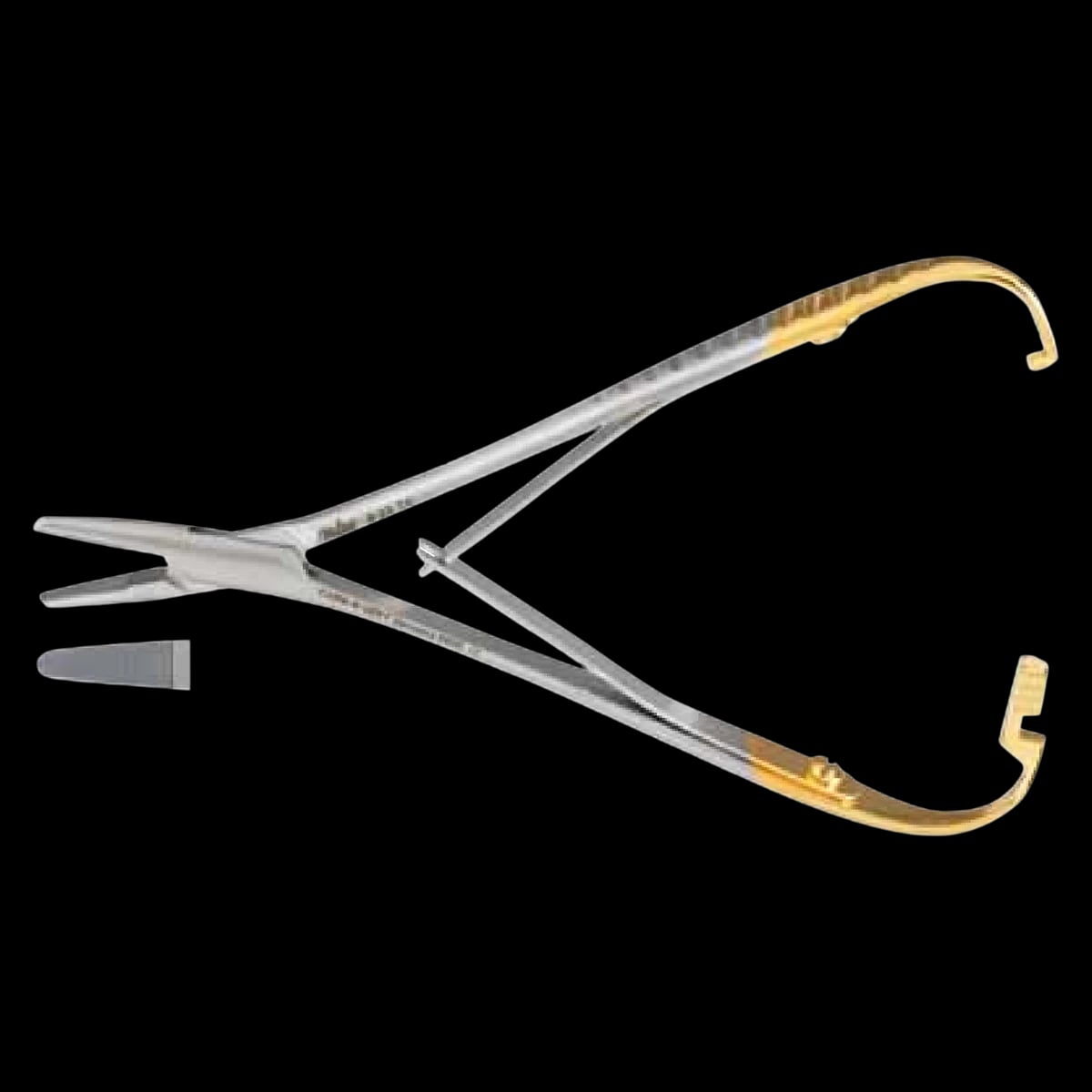 Miltex Mathieu Needle Holder, 5-1/2", Serrated Jaws, Tungsten Carbide Tips