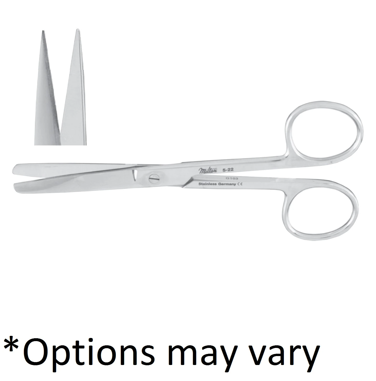 Miltex Operating Scissors, Straight, 5" Stainless Steel, Autoclavable, Reusable, Each