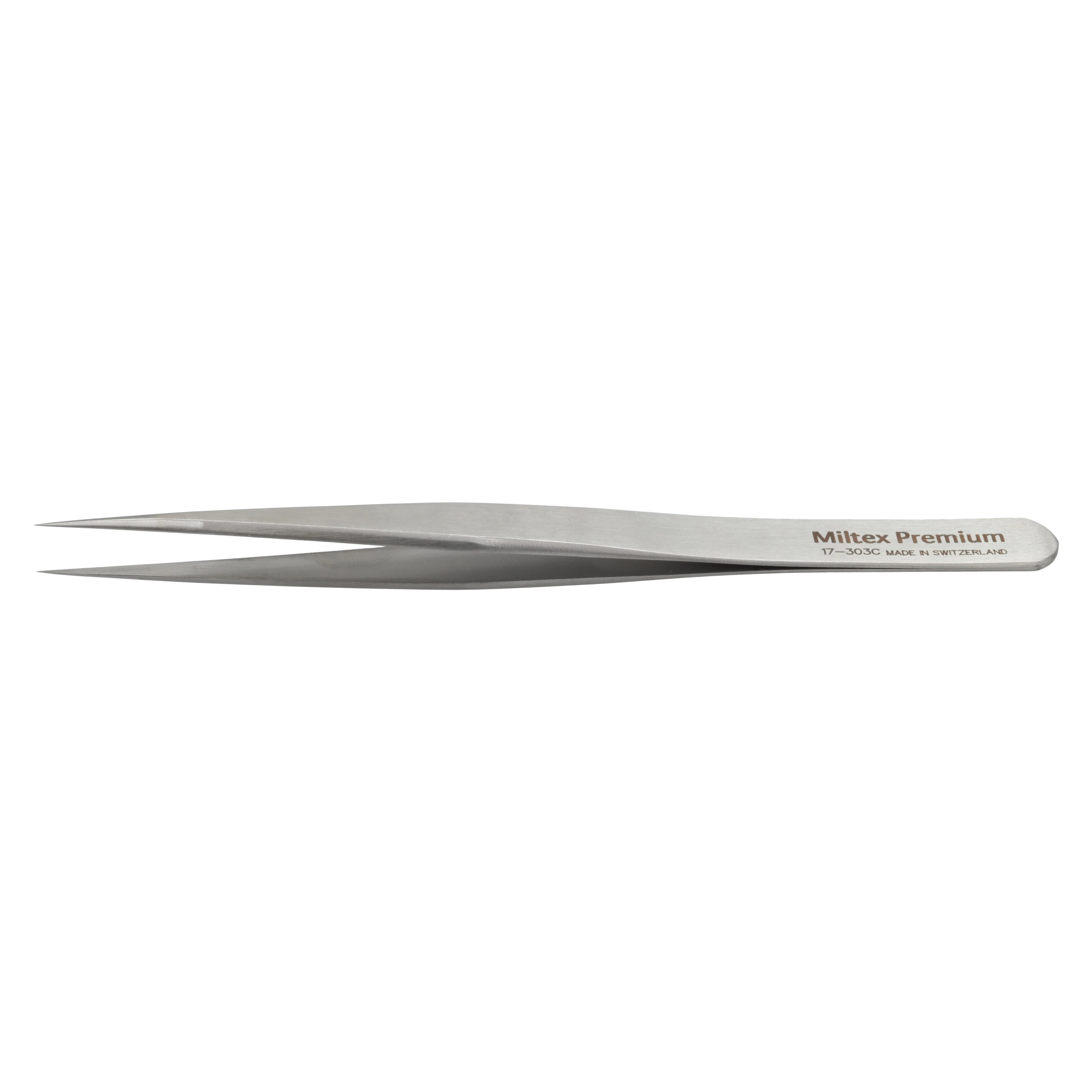 Miltex #3C Swiss Jeweler Forceps, Straight Flat, 4-3/8" (111 mm), Stainless Steel, Non-Magnetic, Autoclavable