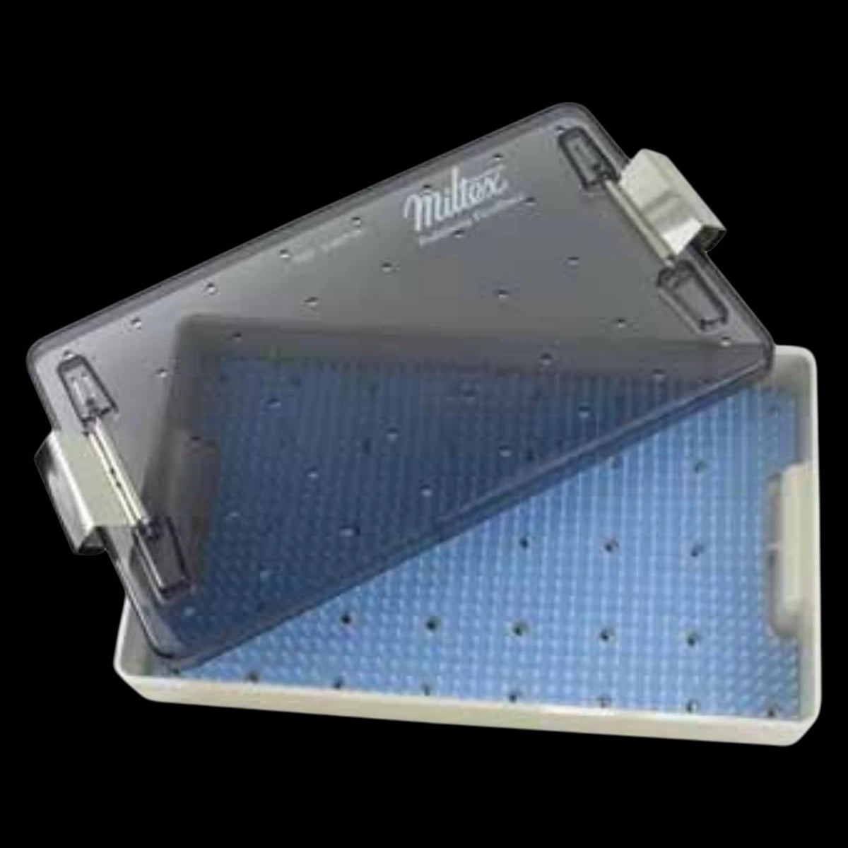 Miltex Instrument Sterilization Tray with Silicone Mat, Single Layer, 7" x 11", 3-200100