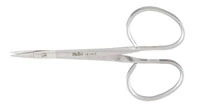 Iris Scissors, Straight, 3-3/4" (9.5 cm), Ribbon Handle, Stainless Steel, Each
