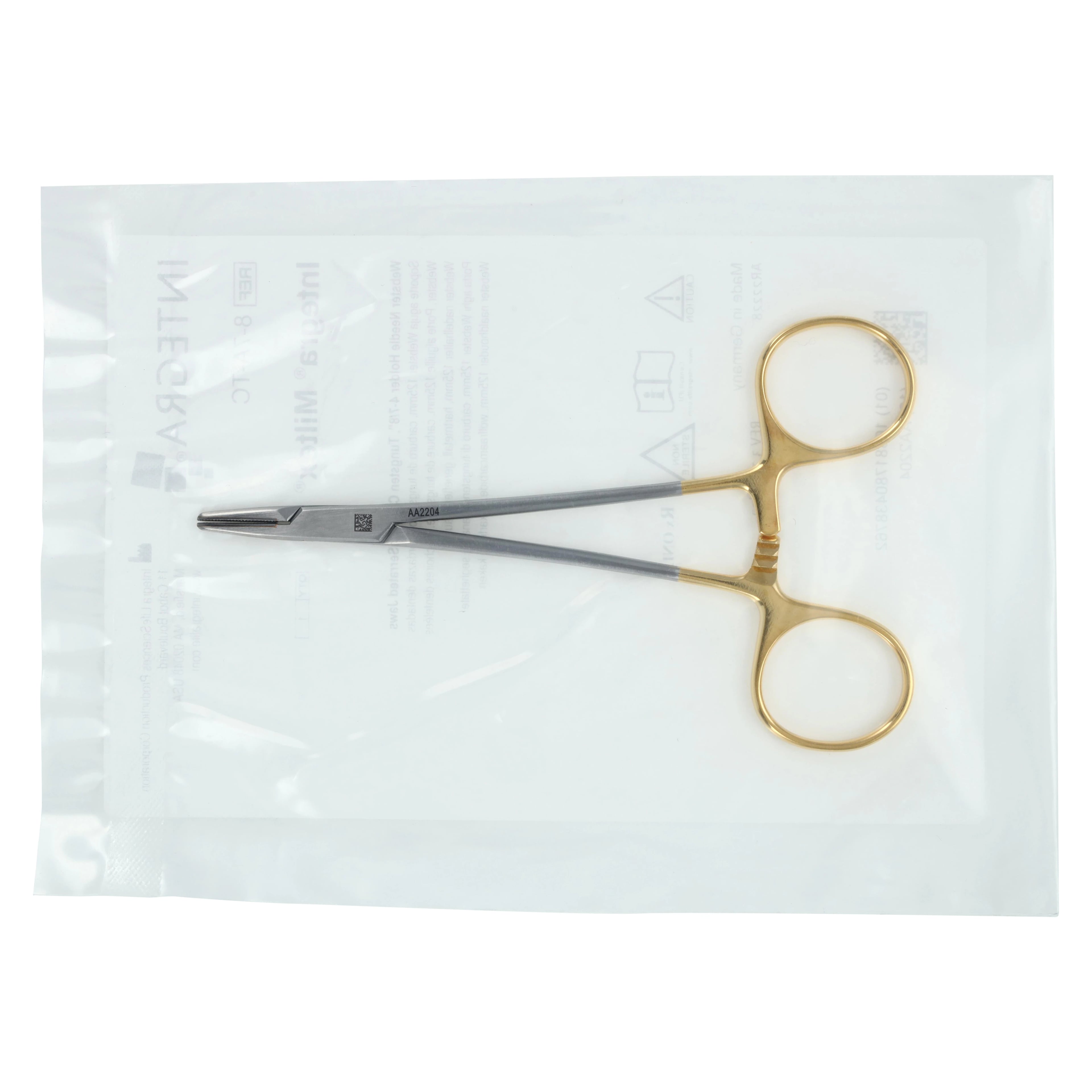 Miltex Webster Needle Holder, Serrated Jaw, 4-3/4" (12 cm), Tungsten Carbide
